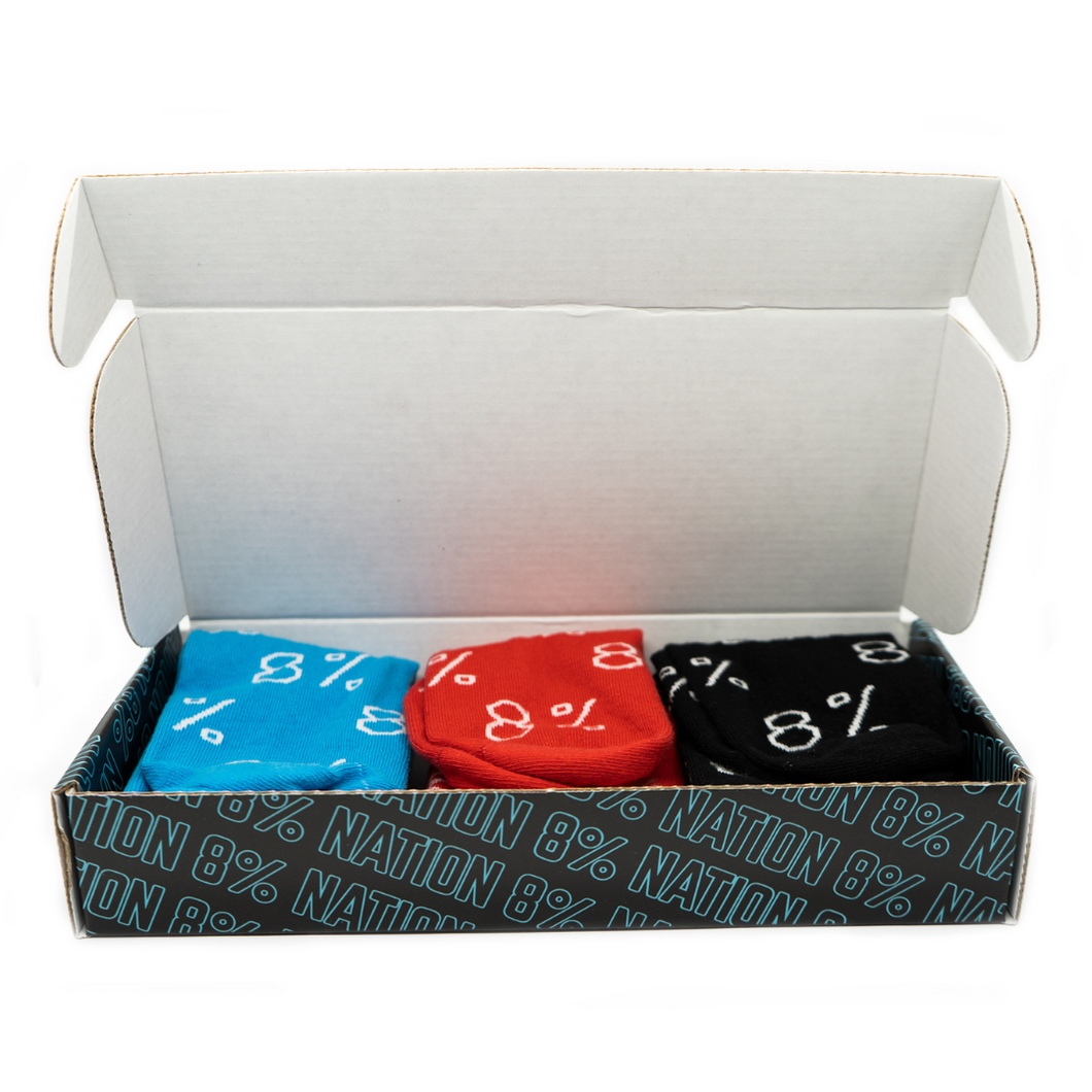 8% Nation Sock Box - 3 Pack